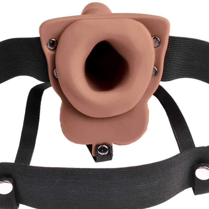 FETISH FANTASY SERIES - VERSTELBAAR TUIGJE REALISTISCHE PENIS MET OPLAADBARE TEELBALLEN EN VIBRATOR 15 CM