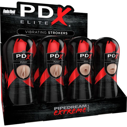 PDX ELITE - STROKER SET 12 STUKS: 6X VAGINA, 3X ANUS, 3X MOND