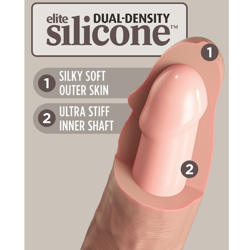 KING COCK - ELITE REALISTISCHE SILICONEN DILDO 20.3 CM