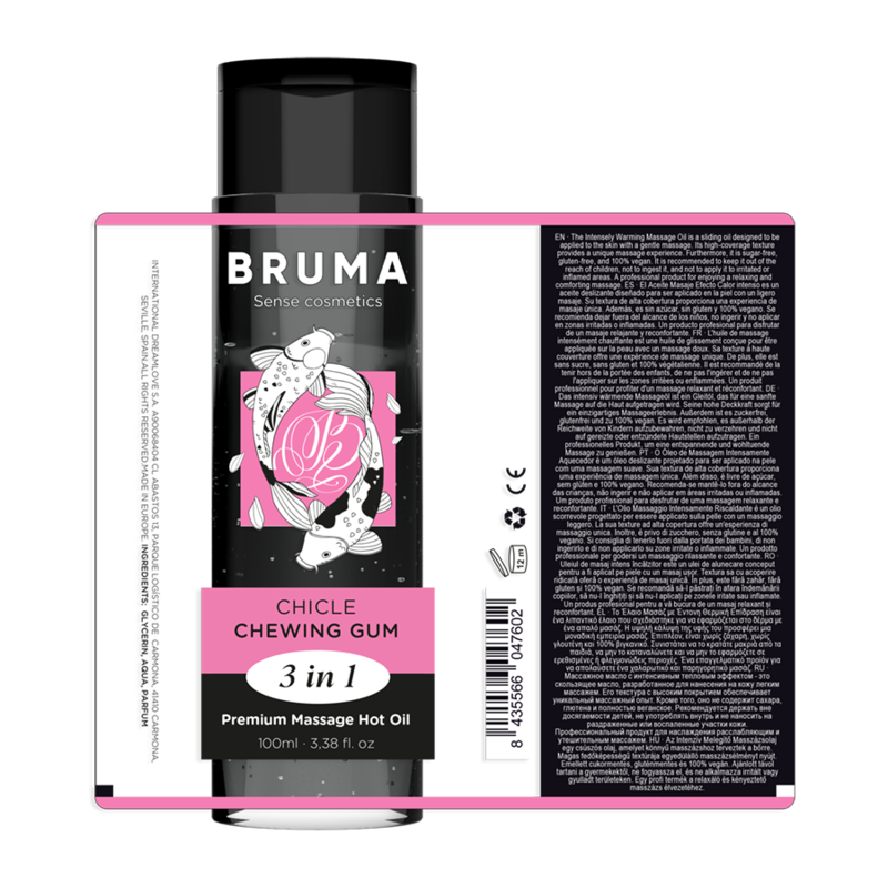 BRUMA - PREMIUM MASSAGE HETE OLIE KAUWGOM 3 IN 1 - 100 ML