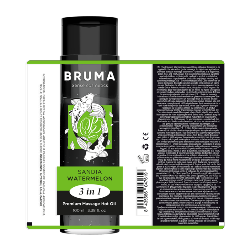 BRUMA - PREMIUM MASSAGE HETE OLIE WATERMELOEN 3 IN 1 - 100 ML