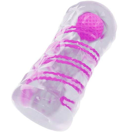 PRETTY LOVE - FANTASY MANNELIJKE MASTURBATOR MET INWENDIGE SPIRAAL EN TRANSPARANTE BALLEN