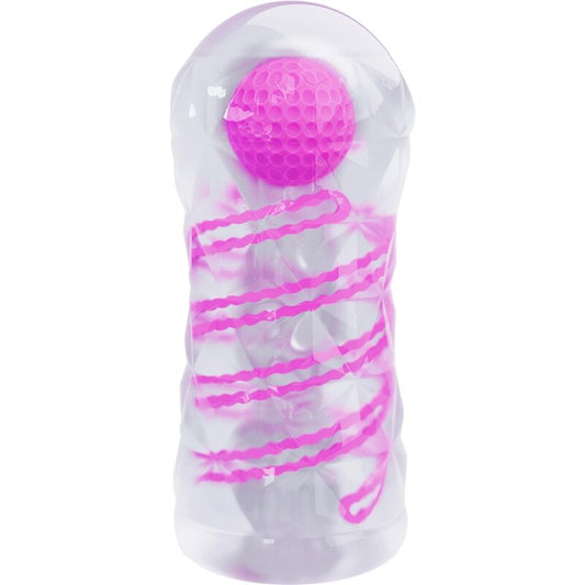 PRETTY LOVE - FANTASY MANNELIJKE MASTURBATOR MET INWENDIGE SPIRAAL EN TRANSPARANTE BALLEN