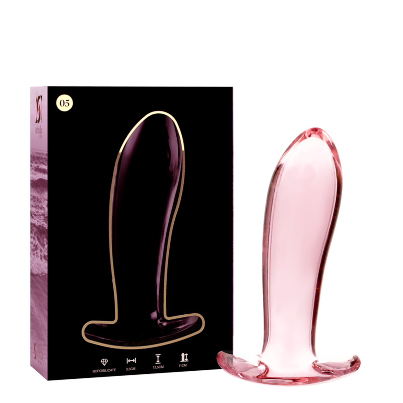 NEBULA SERIE VAN IBIZA - MODEL 5 ROZE KRISTALLEN STEKKER 12.5 CM -Ø- 3.5 CM