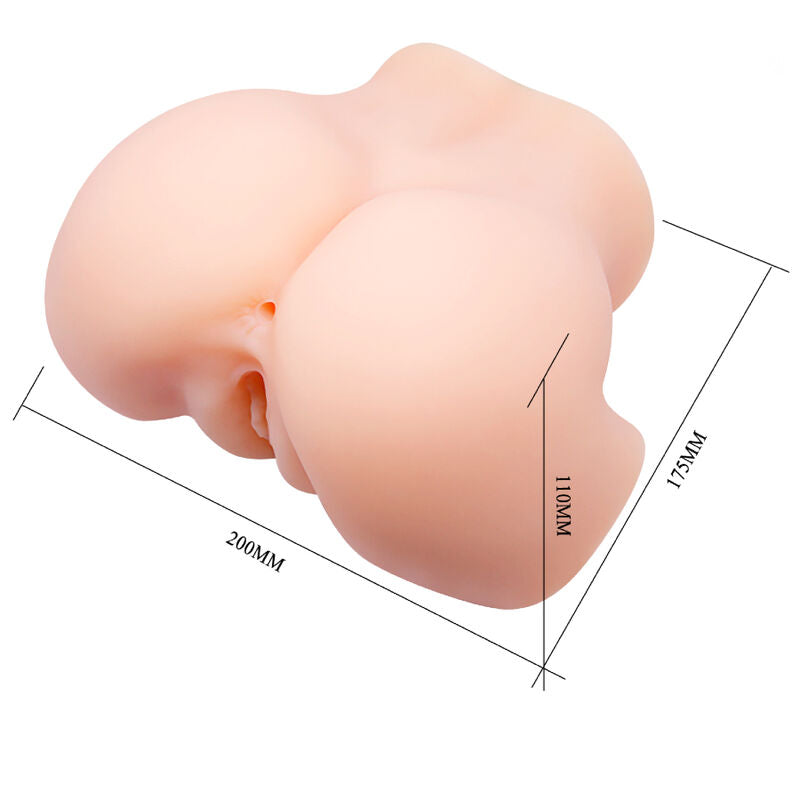 CRAZY BULL - REALISTISCHE VAGINA- EN ANUSDUBBELE VIBRATOR