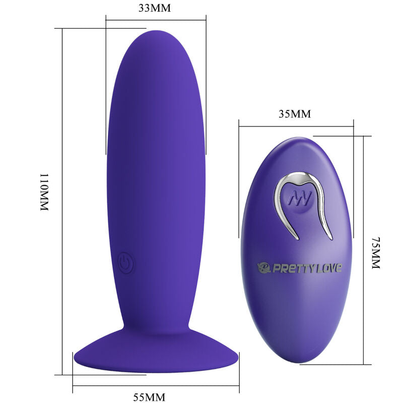 PRETTY LOVE - YOUTH ANALE PLUG VIBRATOR MET AFSTANDSBEDIENING PAARS