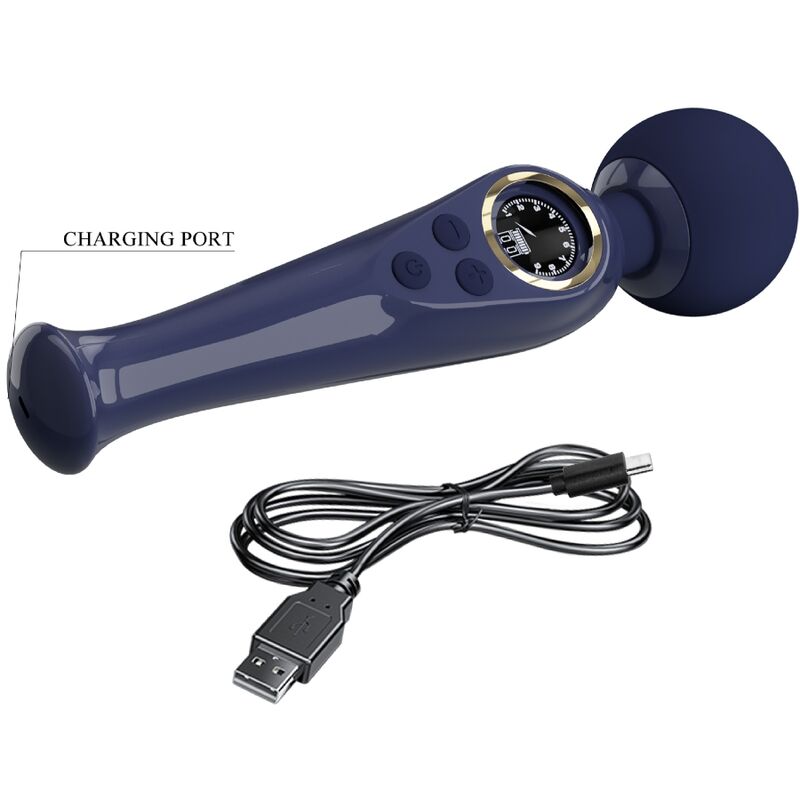 PRETTY LOVE - SKYLER VIBRATOR WAND BLAUW