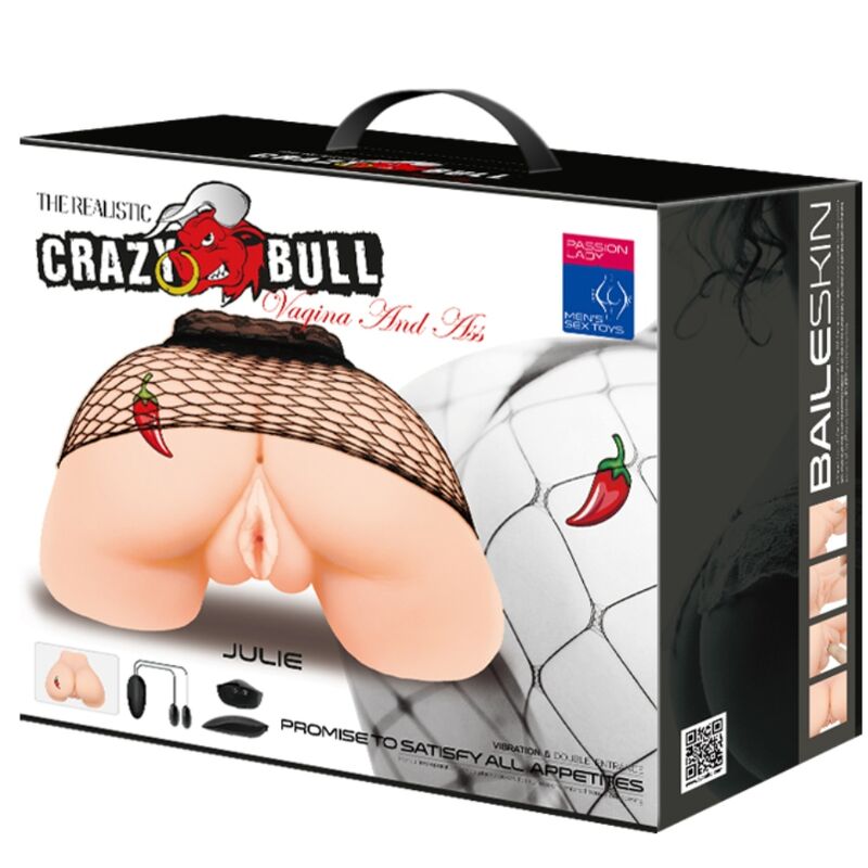 CRAZY BULL - VAGINA EN ANUS MET REALISTISCH MESH MET TRILLINGEN