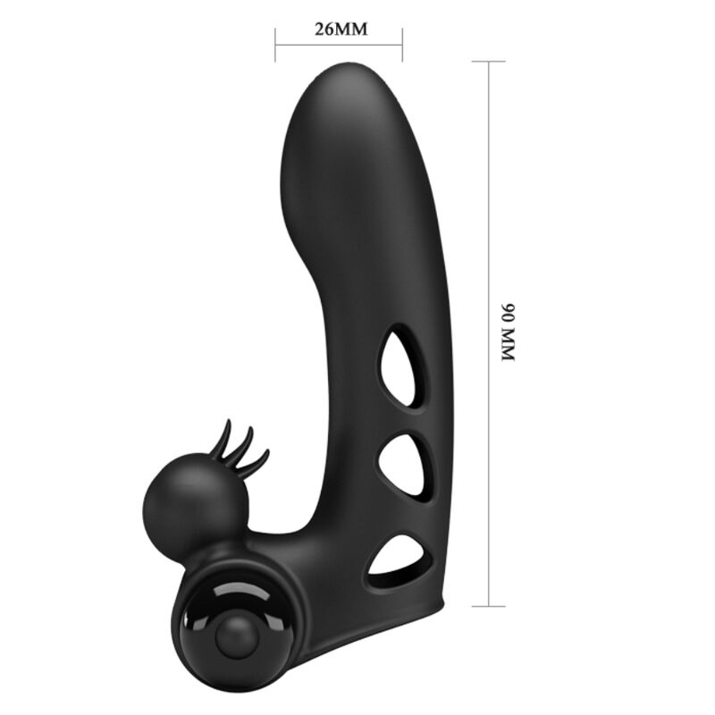 PRETTY LOVE - ORLANDO BLACK VIBRATOR VINGERHOES