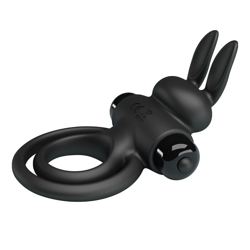 PRETTY LOVE - VIBRATOR III RABBITRING VOOR ZWARTE PENIS