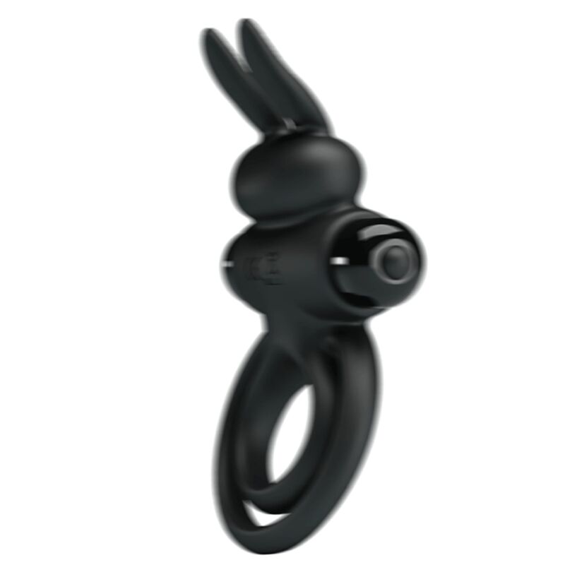 PRETTY LOVE - VIBRATOR III RABBITRING VOOR ZWARTE PENIS