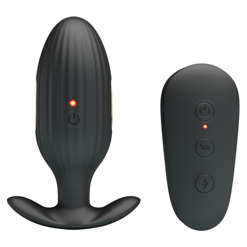 PRETTY LOVE - KELLY ANALE PLUG OPLAADBARE VIBRATOR ZWART