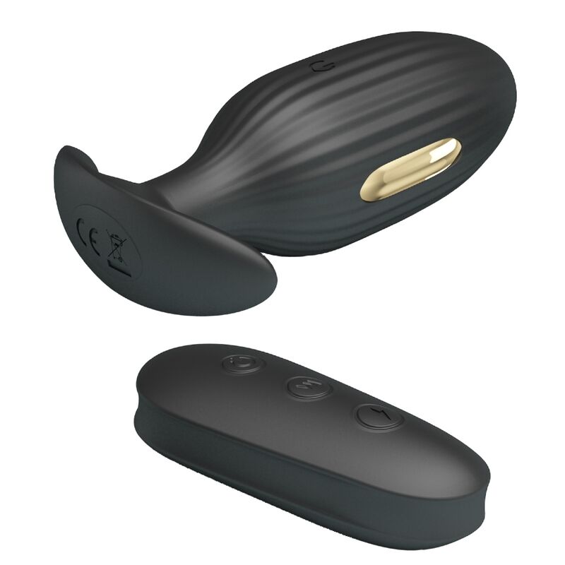 PRETTY LOVE - KELLY ANALE PLUG OPLAADBARE VIBRATOR ZWART