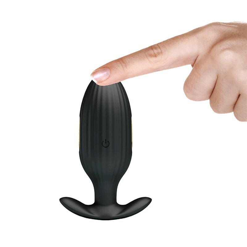 PRETTY LOVE - KELLY ANALE PLUG OPLAADBARE VIBRATOR ZWART