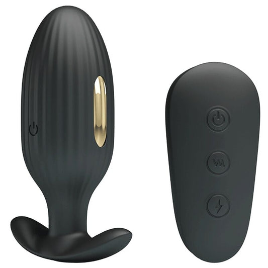 PRETTY LOVE - KELLY ANALE PLUG OPLAADBARE VIBRATOR ZWART