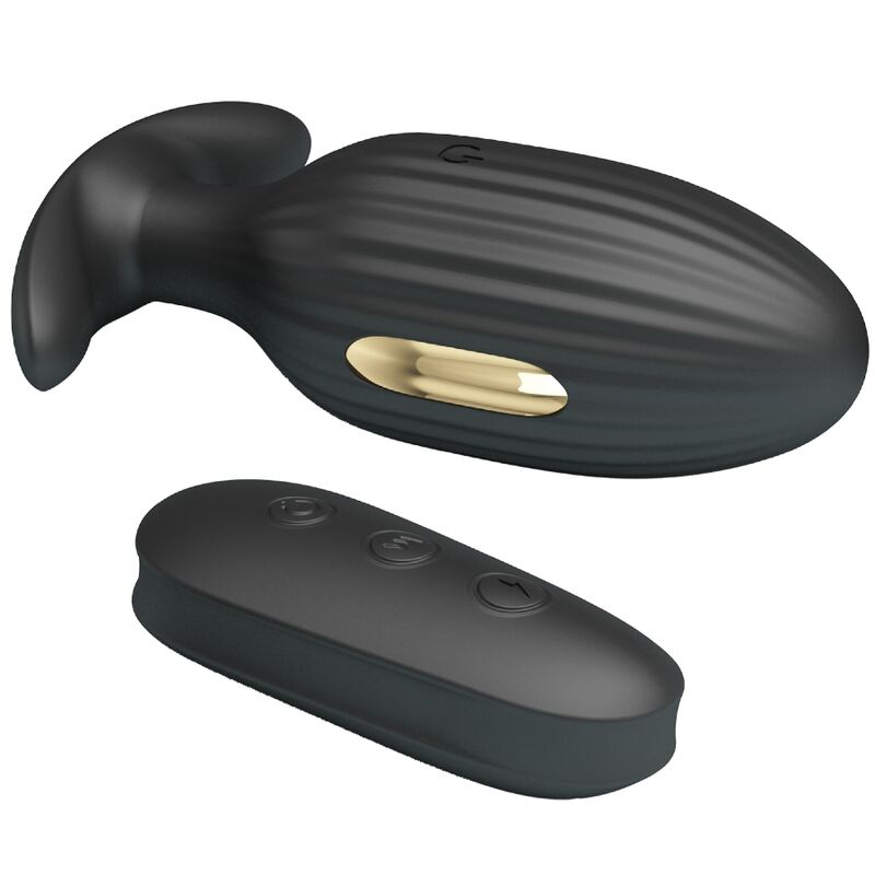 PRETTY LOVE - KELLY ANALE PLUG OPLAADBARE VIBRATOR ZWART