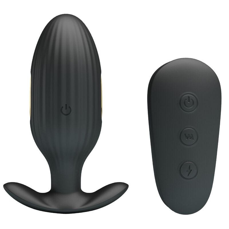 PRETTY LOVE - KELLY ANALE PLUG OPLAADBARE VIBRATOR ZWART