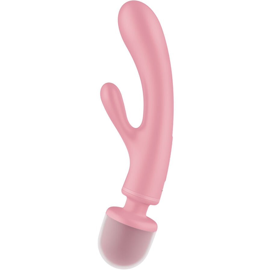 SATISFYER - TRIPLE LOVER MASSEUR VIBRATOR RABBIT ROZE