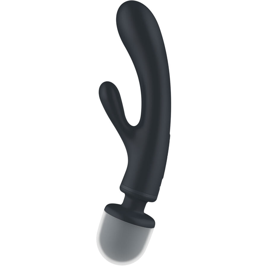 SATISFYER - TRIPLE LOVER VIBRERENDE RABBIT MASSAGER GRIJS