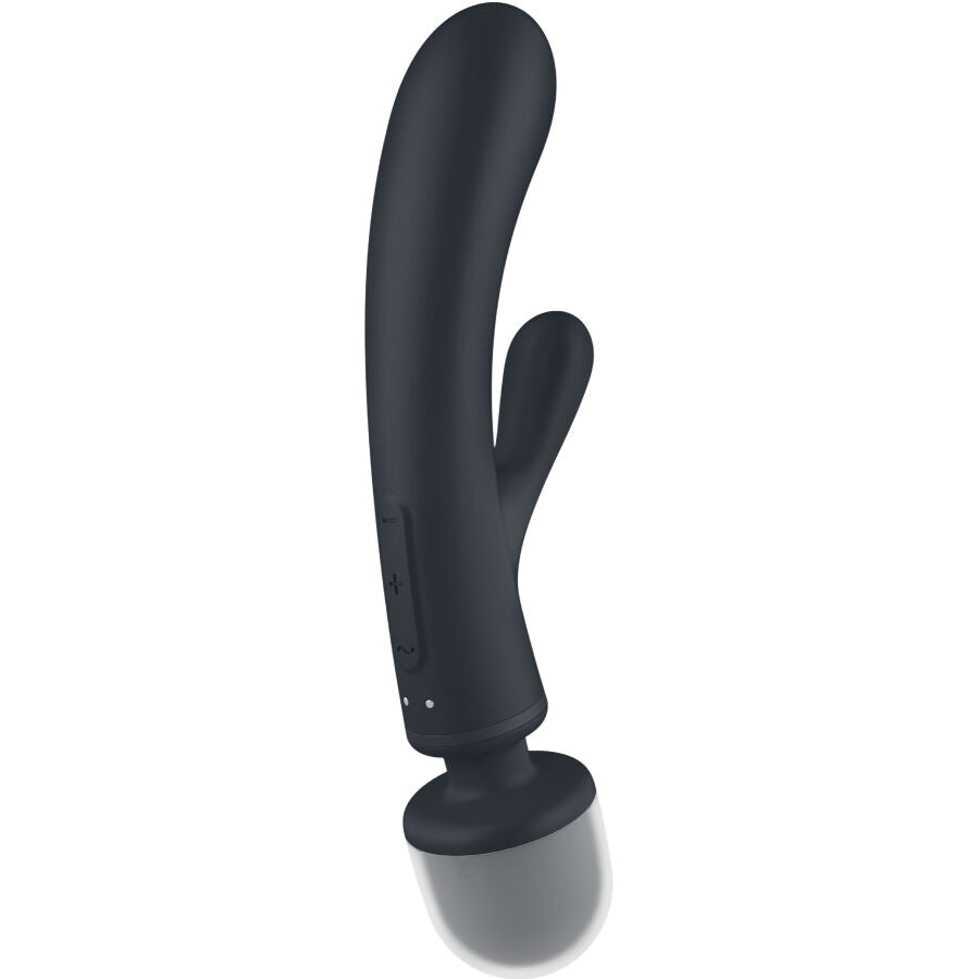 SATISFYER - TRIPLE LOVER VIBRERENDE RABBIT MASSAGER GRIJS