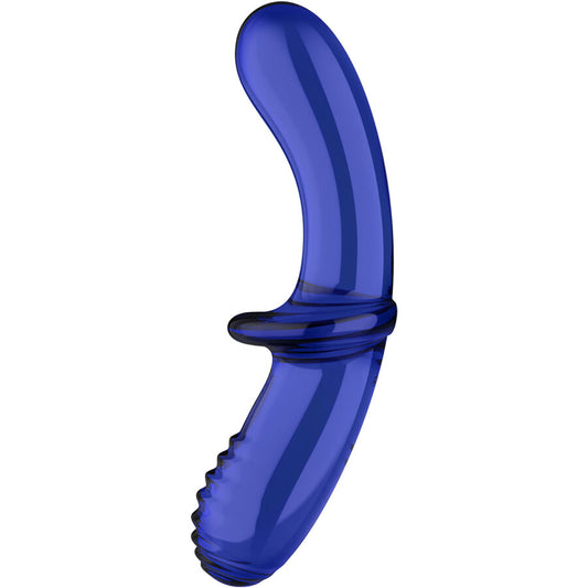 SATISFYER - DUBBELE KRISTALLEN DILDO AZUL