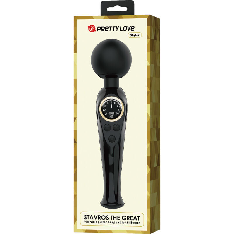 PRETTY LOVE - SKYLER VIBRATOR WAND ZWART