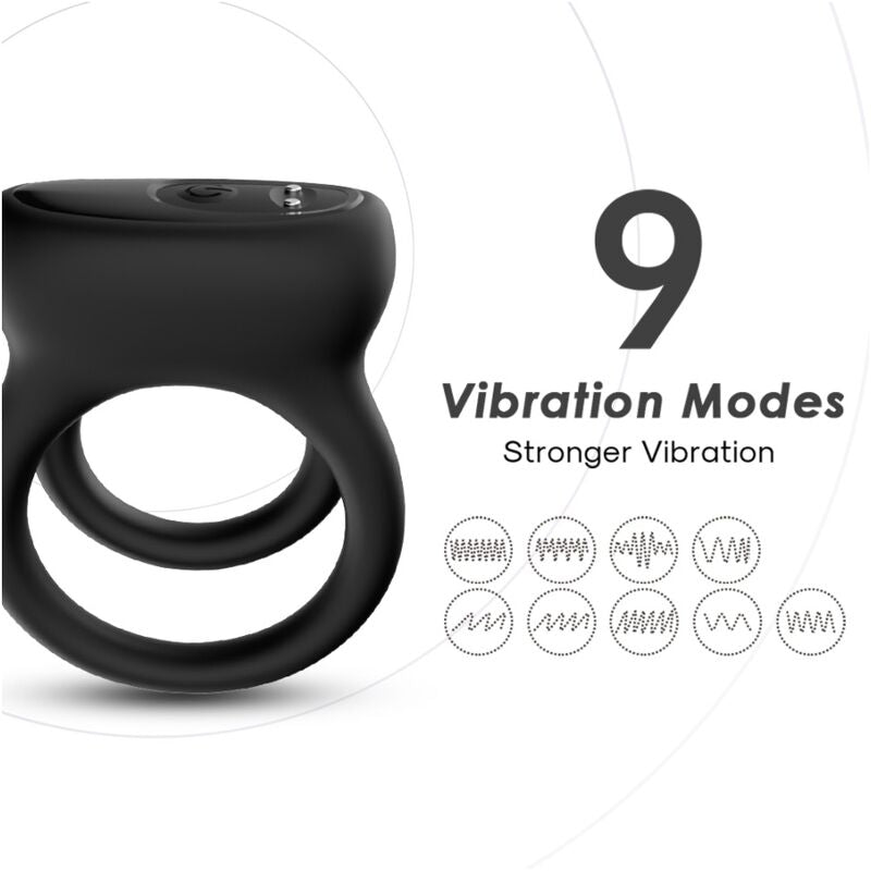 ARMONY - DUBBELE RING VIBRATOR ZWART
