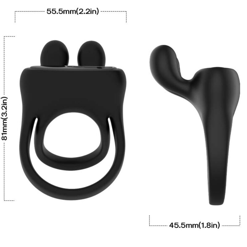 ARMONY - RINGVIBRATOR RABBIT ZWART