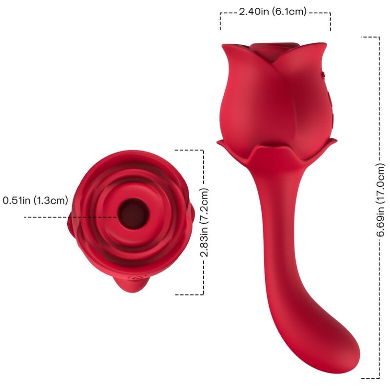 ARMONY - ROSELOVER KLITORISZUIGER & STIMULATOR ROOD