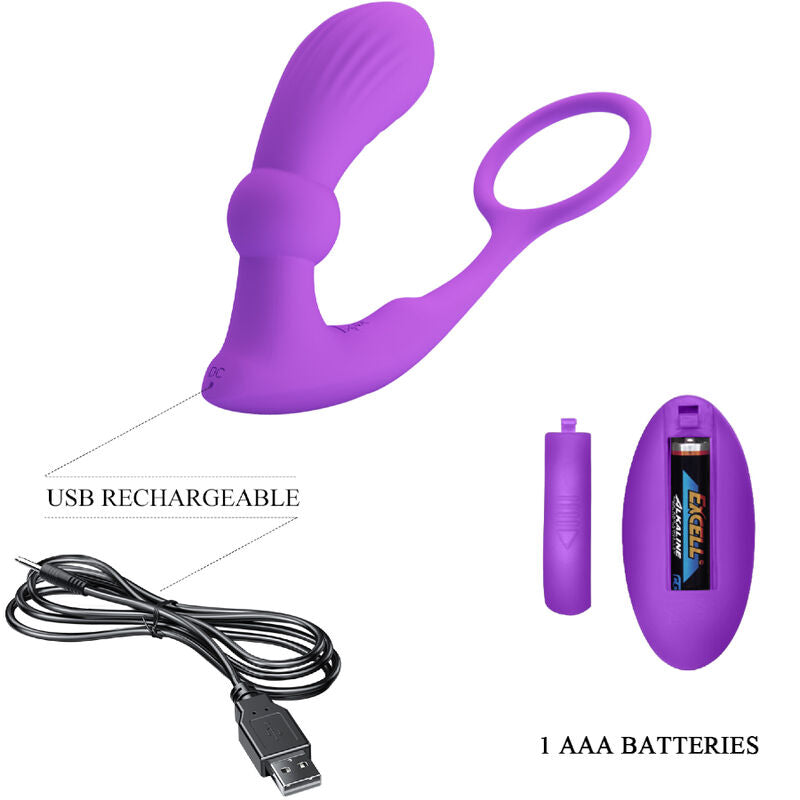 PRETTY LOVE - WARREN VIOLET ANAALRING EN VIBRATOR