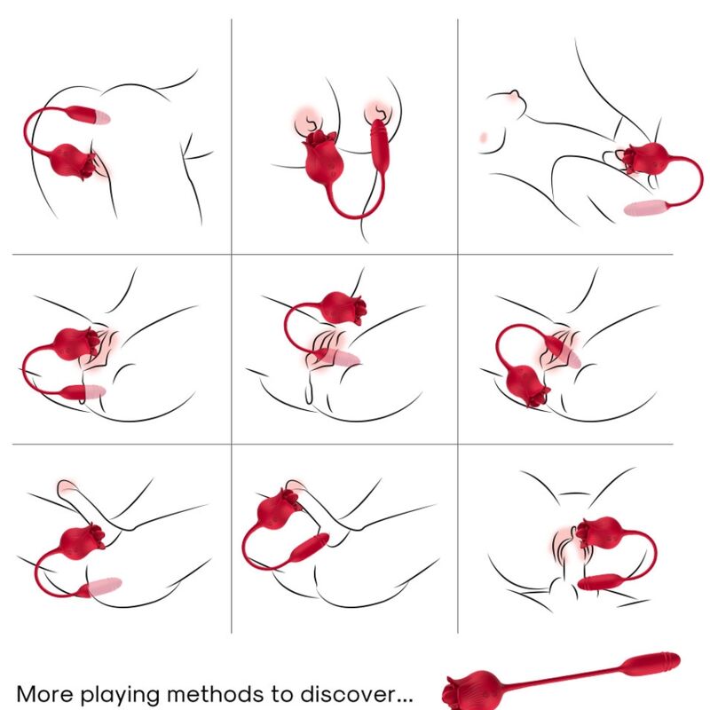 ARMONY - ROSELIP LIKKENDE TRILLERIGE CLIT & VIBRATOR ROOD