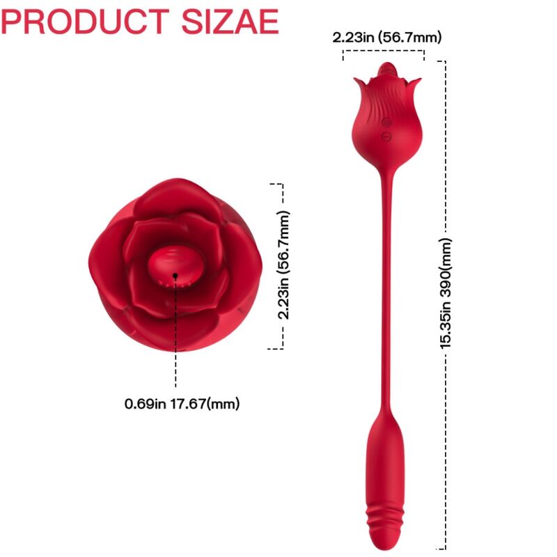 ARMONY - ROSELIP LIKKENDE TRILLERIGE CLIT & VIBRATOR ROOD