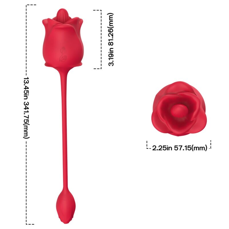 ARMONY - ROZE 2-IN-1 ZUIGSTIMULATOR & VIBRATOR 10 MODI MET RODE STAART