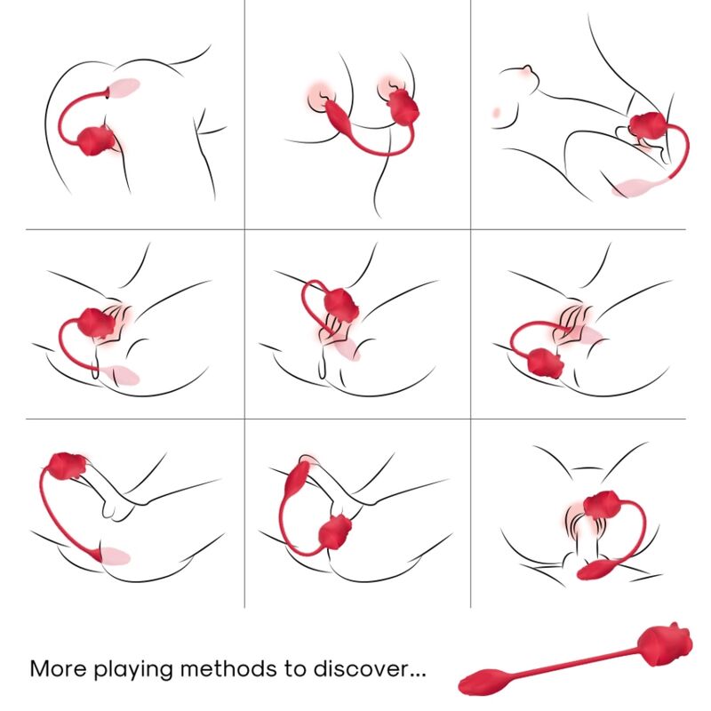 ARMONY - ROZE 2-IN-1 ZUIGSTIMULATOR & VIBRATOR 10 MODI MET RODE STAART