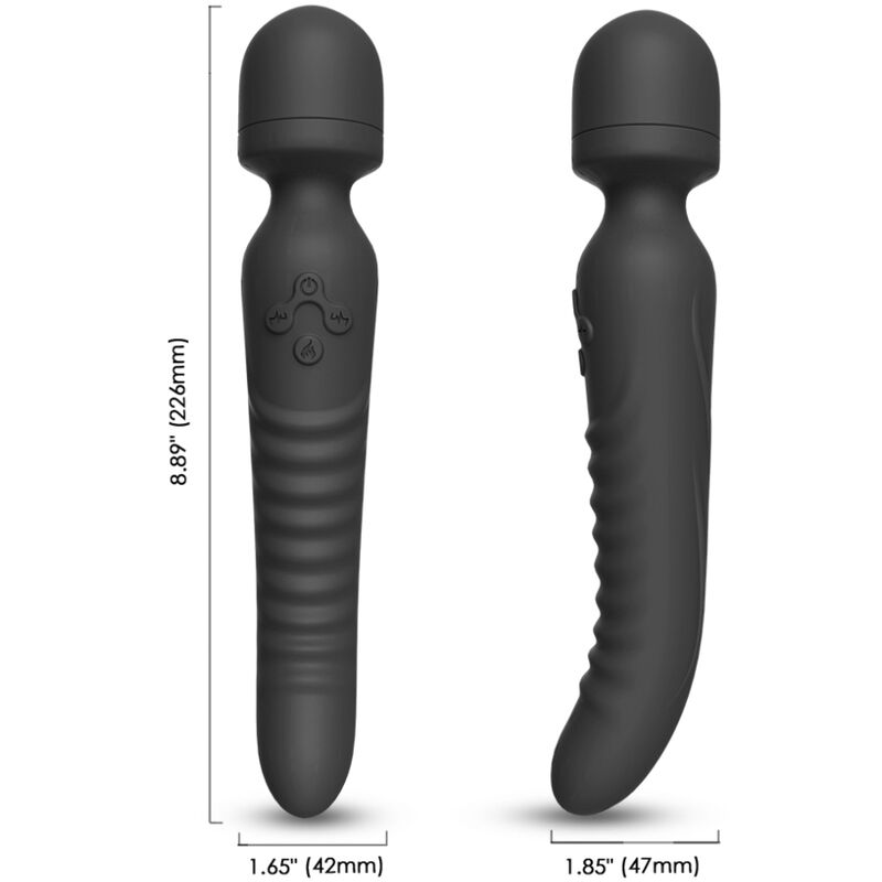 ARMONY - MISSIE MASSAGER & VIBRATOR WARMTE-EFFECT ZWART