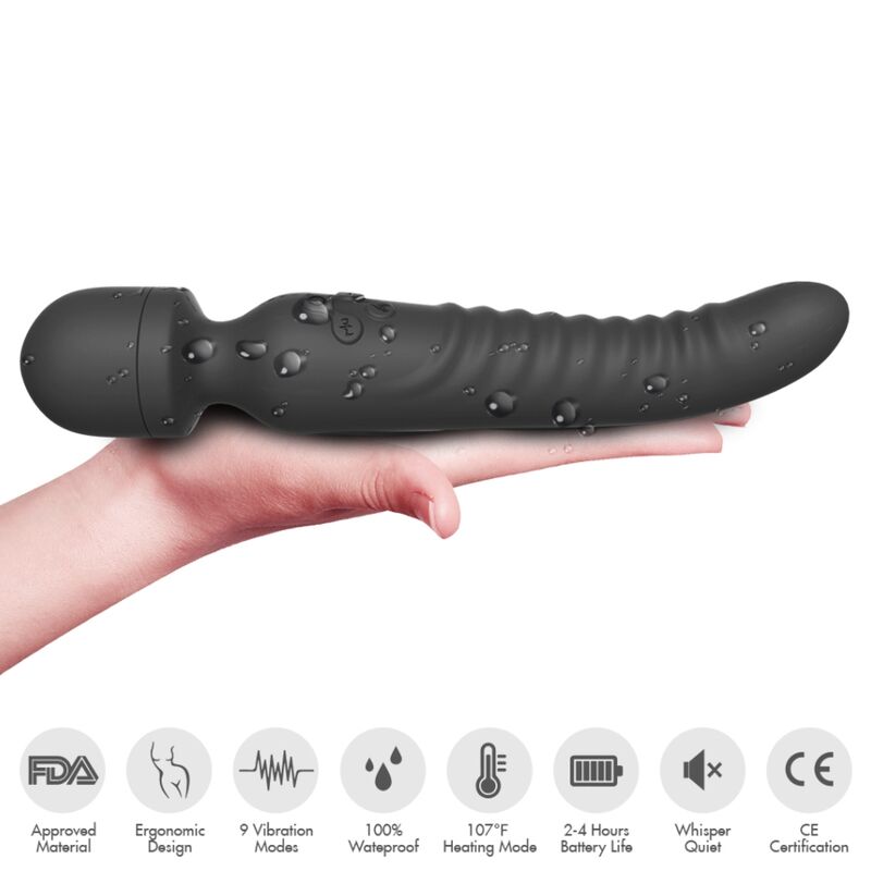 ARMONY - MISSIE MASSAGER & VIBRATOR WARMTE-EFFECT ZWART