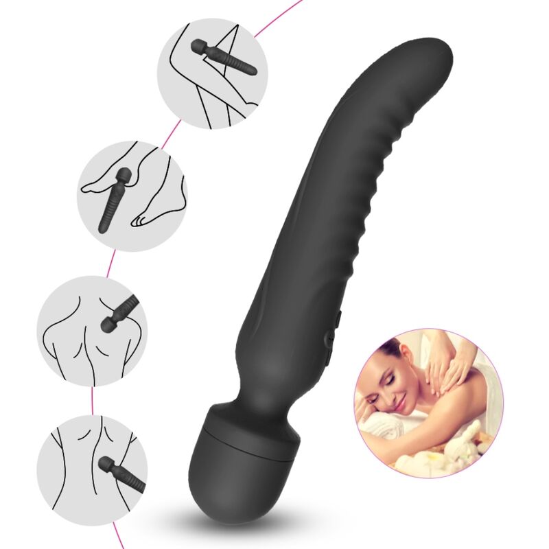 ARMONY - MISSIE MASSAGER & VIBRATOR WARMTE-EFFECT ZWART