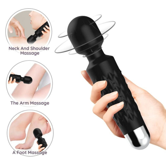 ARMONY - POSTMAN MASSAGER & VIBRATOR SUPER FLEXIBELE KOP ZWART