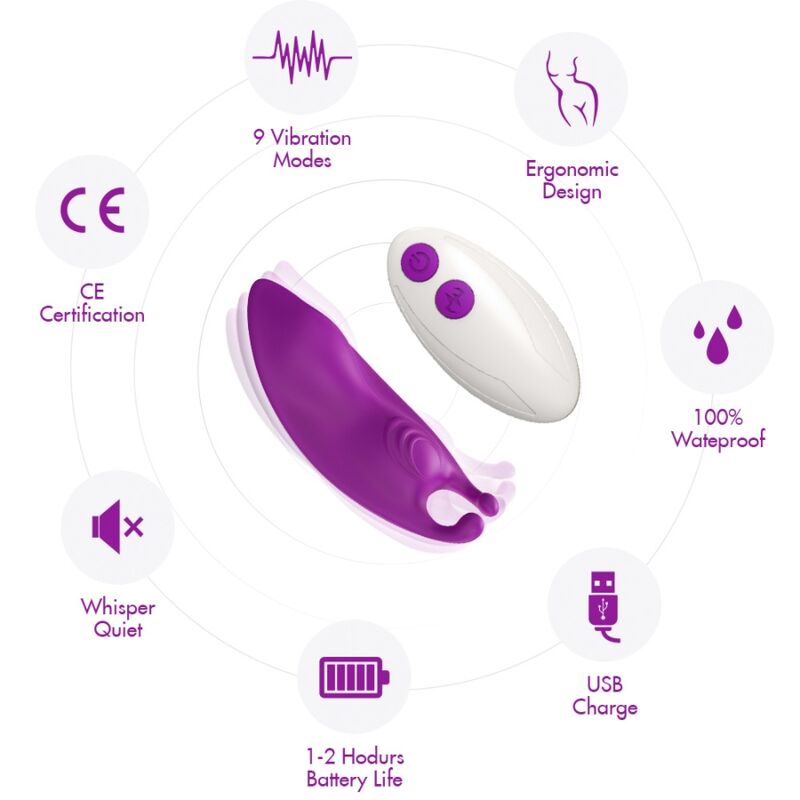 ARMONY - HONINGBIJ DRAAGBARE SLIPJE VIBRATOR G-SPOT AFSTANDSBEDIENING PAARS