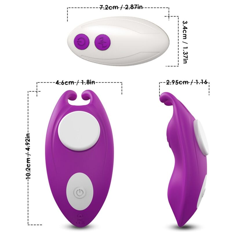 ARMONY - HONINGBIJ DRAAGBARE SLIPJE VIBRATOR G-SPOT AFSTANDSBEDIENING PAARS