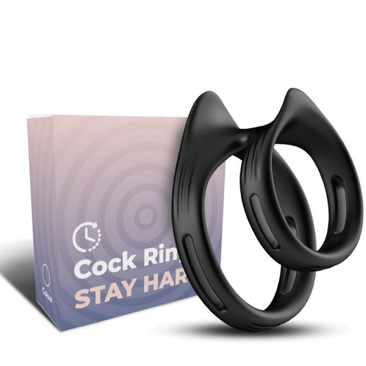 ARMONY - DUALRING DUBBELE ELASTIEKE RING ZWART