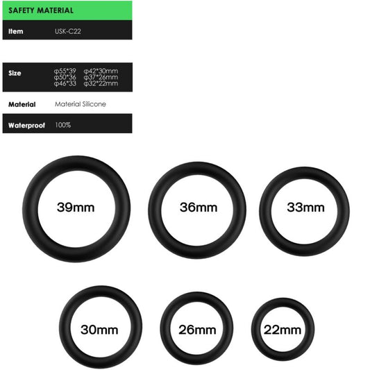 ARMONY - RINGEN SILICONE ZWART
