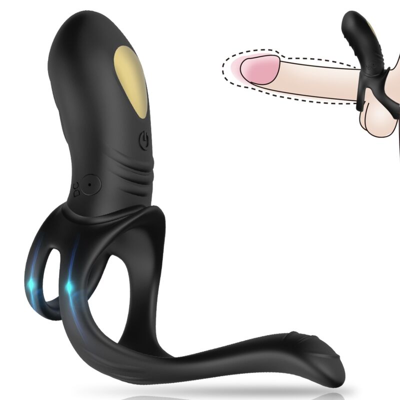 ARMONY - JOY JUMPER RINGVIBRATOR VOOR KOPPELS & ANALE PLUG ZWART