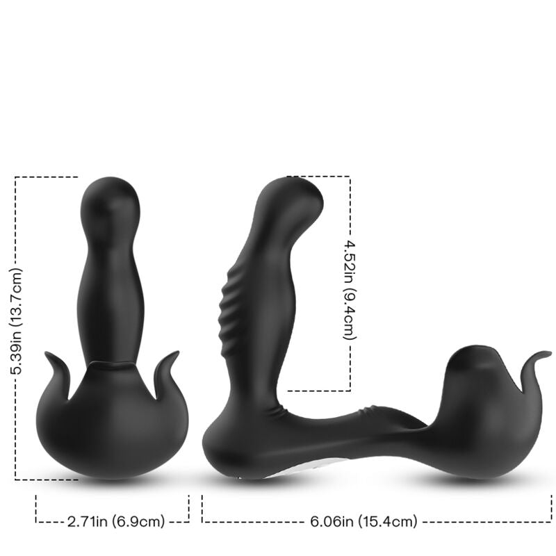 ARMONY - SURROUND VIBRATOR ANAAL & STIMULATOR TESTIKELS AFSTANDSBEDIENING ZWART