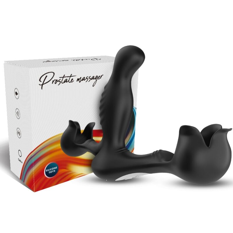 ARMONY - SURROUND VIBRATOR ANAAL & STIMULATOR TESTIKELS AFSTANDSBEDIENING ZWART
