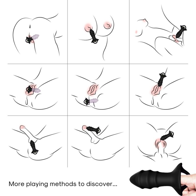 ARMONY - KYLIN VINGERVIBRATOR & ANAALPLUG AFSTANDSBEDIENING ZWART