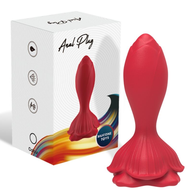 ARMONY - ROZE VIBRATOR & ANALE PLUG KLEINE AFSTANDSBEDIENING ROOD