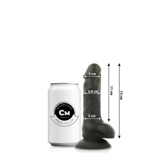 COCK MILLER - SILICONEN DICHTHEID KUKKEL KUNSTSTOF ZWART 13 CM