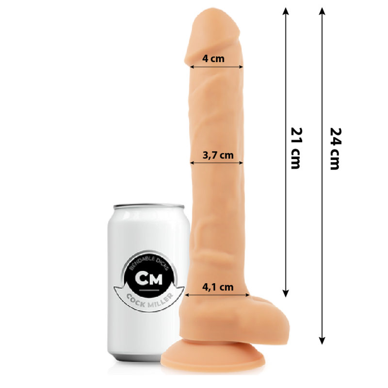 COCK MILLER - SILICONEN DICHTHEID ARTICULEERBARE COCKSIL 24 CM