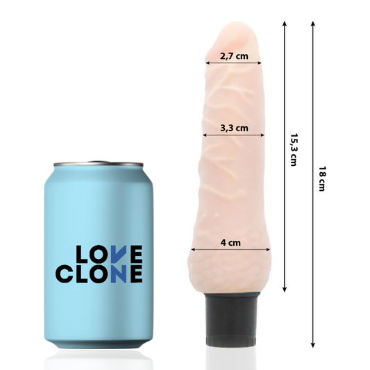 LOVECLONE - SVEN ZELFSMERENDE VIBRATOR 18,5 CM -O- 3,3 CM